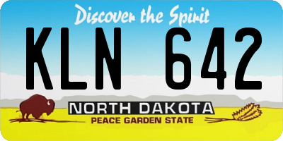 ND license plate KLN642
