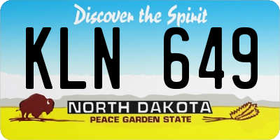 ND license plate KLN649