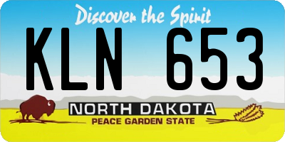 ND license plate KLN653