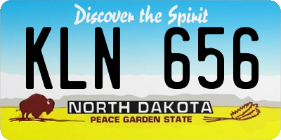 ND license plate KLN656