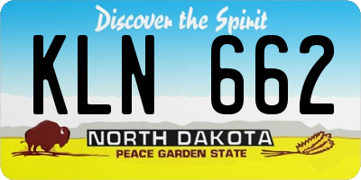 ND license plate KLN662