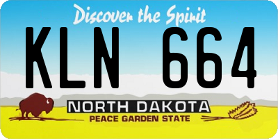 ND license plate KLN664