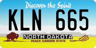 ND license plate KLN665