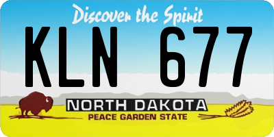 ND license plate KLN677