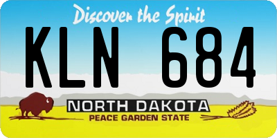 ND license plate KLN684