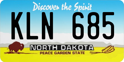 ND license plate KLN685