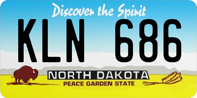 ND license plate KLN686