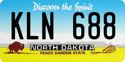ND license plate KLN688