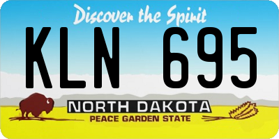 ND license plate KLN695