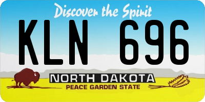 ND license plate KLN696