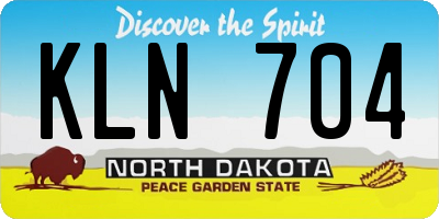 ND license plate KLN704