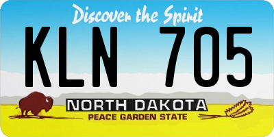 ND license plate KLN705