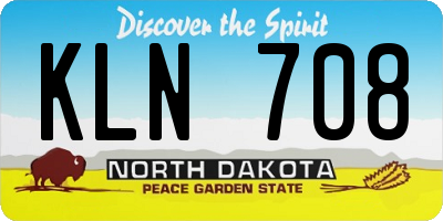 ND license plate KLN708