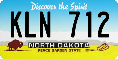 ND license plate KLN712