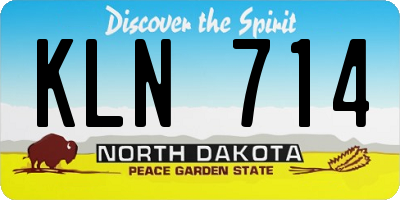 ND license plate KLN714