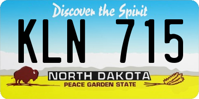 ND license plate KLN715