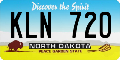 ND license plate KLN720