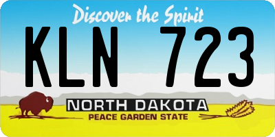 ND license plate KLN723