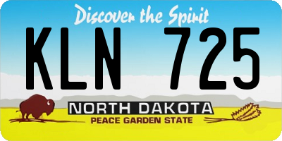 ND license plate KLN725