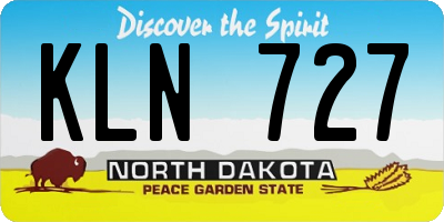 ND license plate KLN727