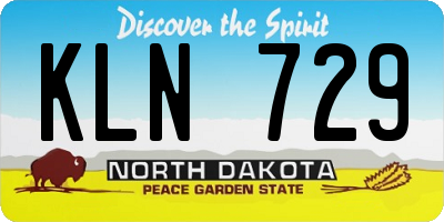 ND license plate KLN729