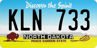 ND license plate KLN733