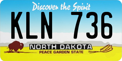 ND license plate KLN736