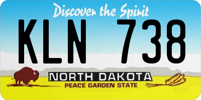 ND license plate KLN738