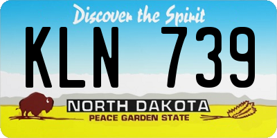ND license plate KLN739