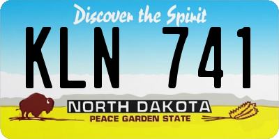 ND license plate KLN741
