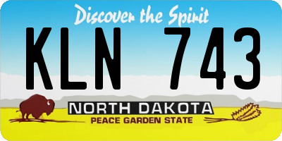 ND license plate KLN743