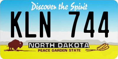 ND license plate KLN744