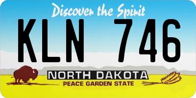 ND license plate KLN746