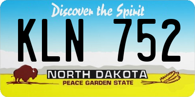ND license plate KLN752