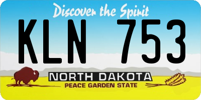 ND license plate KLN753