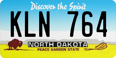 ND license plate KLN764