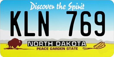ND license plate KLN769