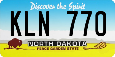 ND license plate KLN770