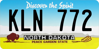 ND license plate KLN772