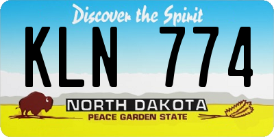 ND license plate KLN774