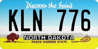 ND license plate KLN776
