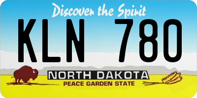 ND license plate KLN780