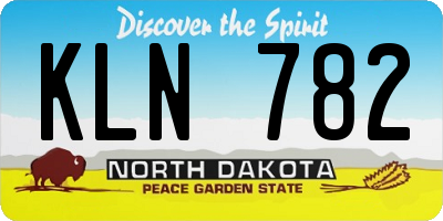 ND license plate KLN782