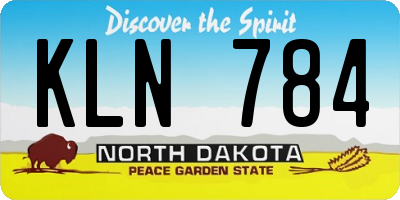 ND license plate KLN784