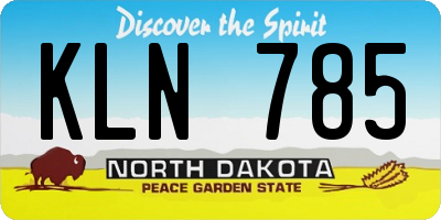 ND license plate KLN785