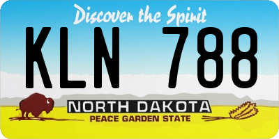 ND license plate KLN788
