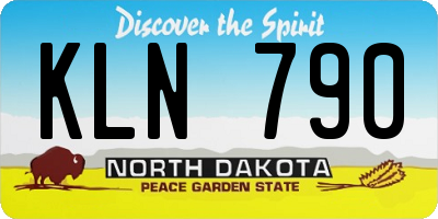 ND license plate KLN790