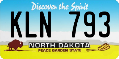 ND license plate KLN793