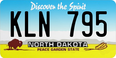 ND license plate KLN795