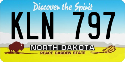 ND license plate KLN797